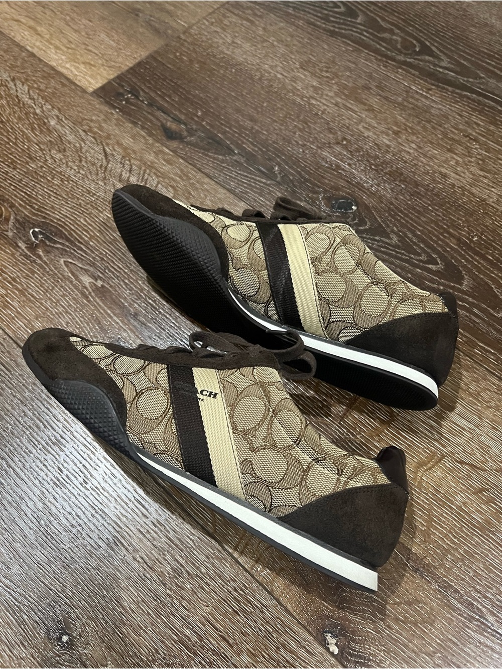 Coach kelson signature sneakers dark brown size 9b - Picture 8 of 10